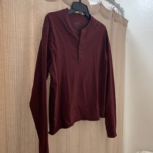 Burgundy Men’s Long Sleeve Shirt